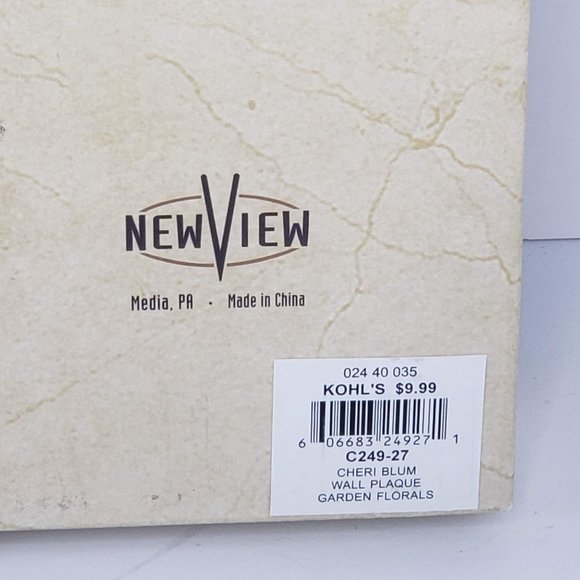 New View Cheri Blum Wall Plaque Decor Flowers Garden Field Set of 4 - Picture 9 of 9